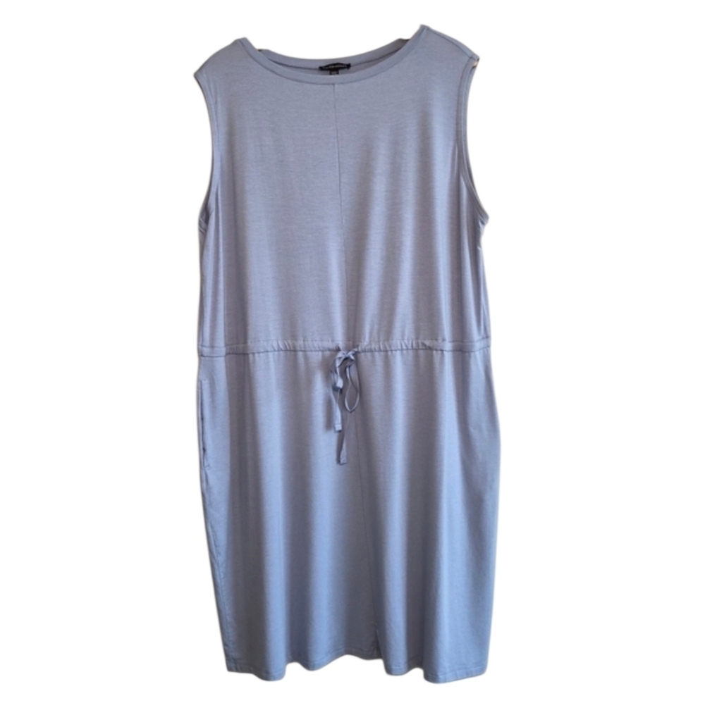Eileen Fisher Periwinkle Sleeveless Dress Sz XL Casual Loungewear Errands